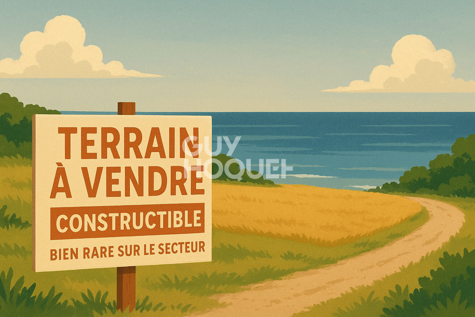 Terrain de 403 m2 constructible + grange à Mimizan plage.