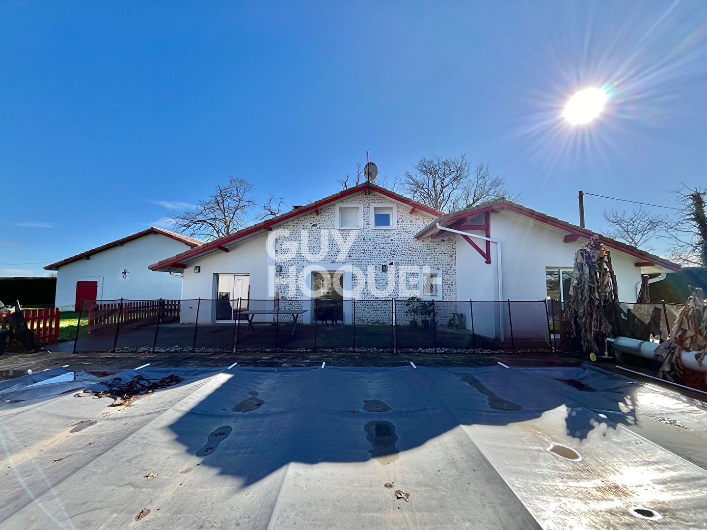 Ferme landaise rénovée, 5 chambres, piscine et dépendance