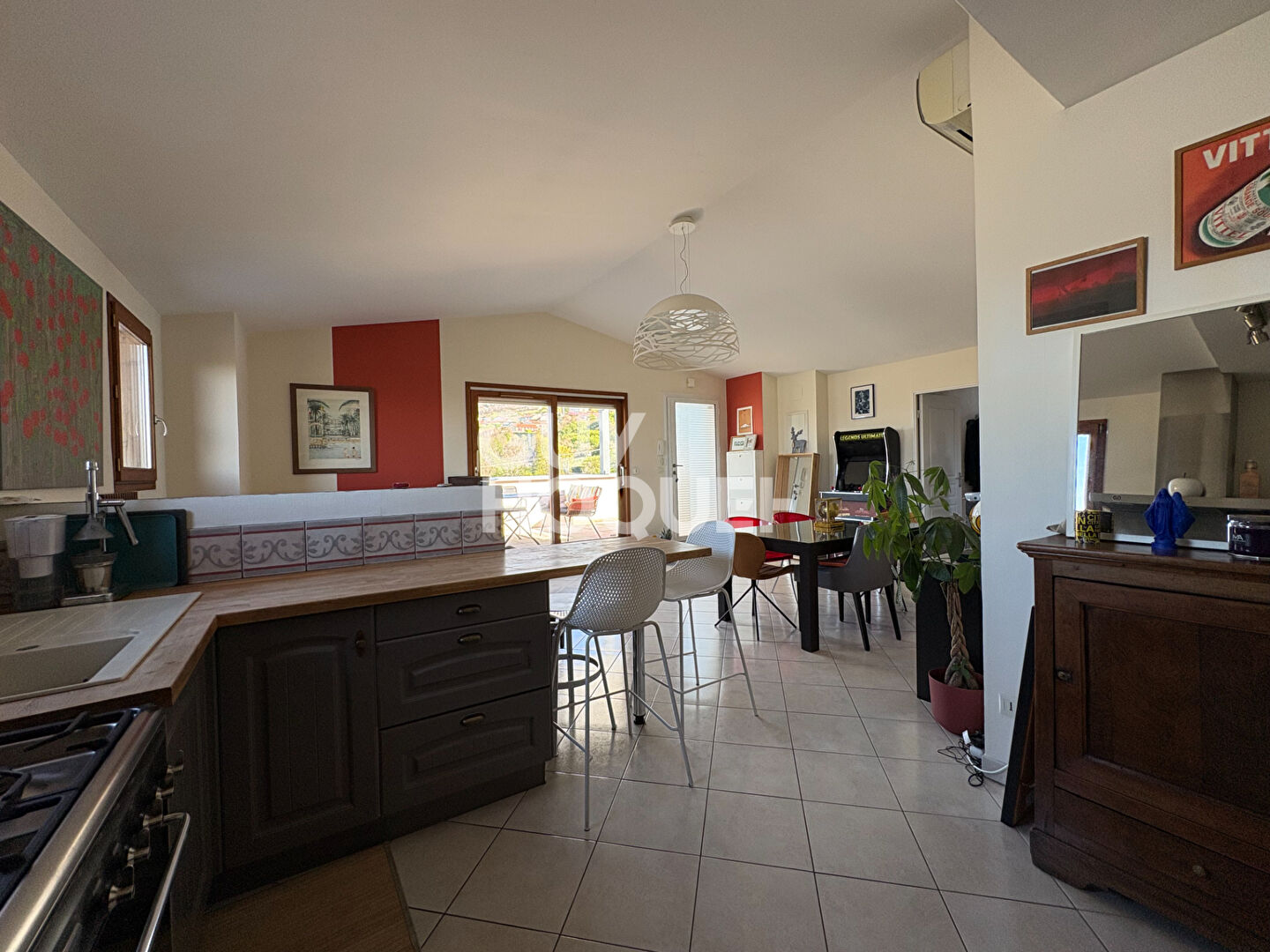 Appartement T4 climatisé de 95m² dernier étage avec terrasse et garage double - Loire-sur-Rhône Clos de Beauregard