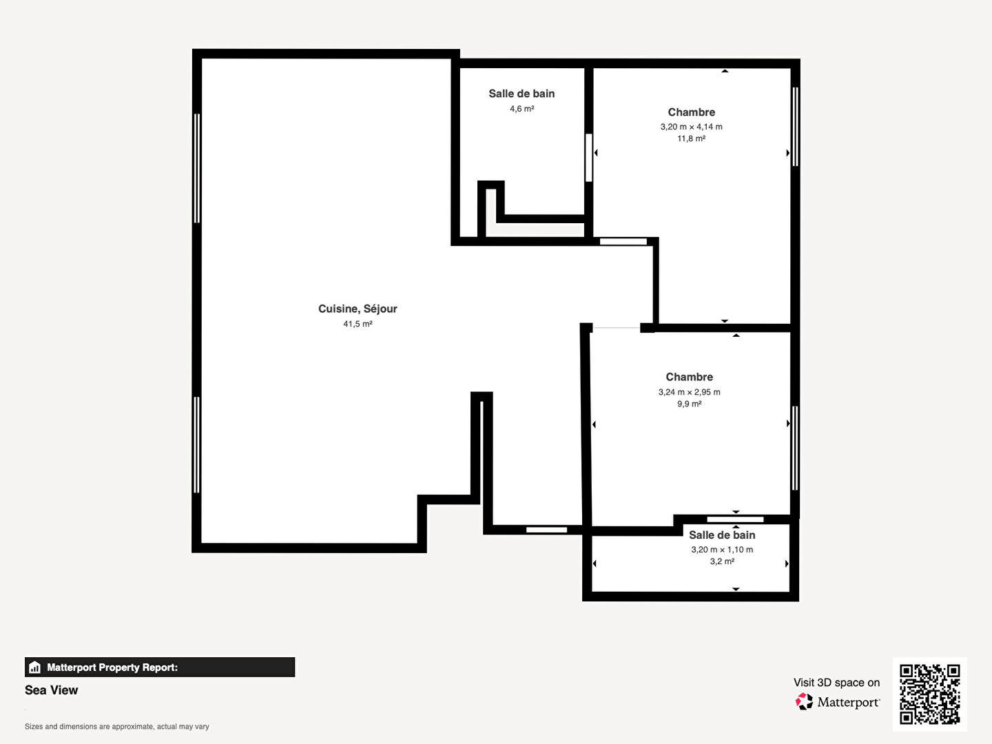 Appartement 3 pièces de standing avec vue mer à Mougins