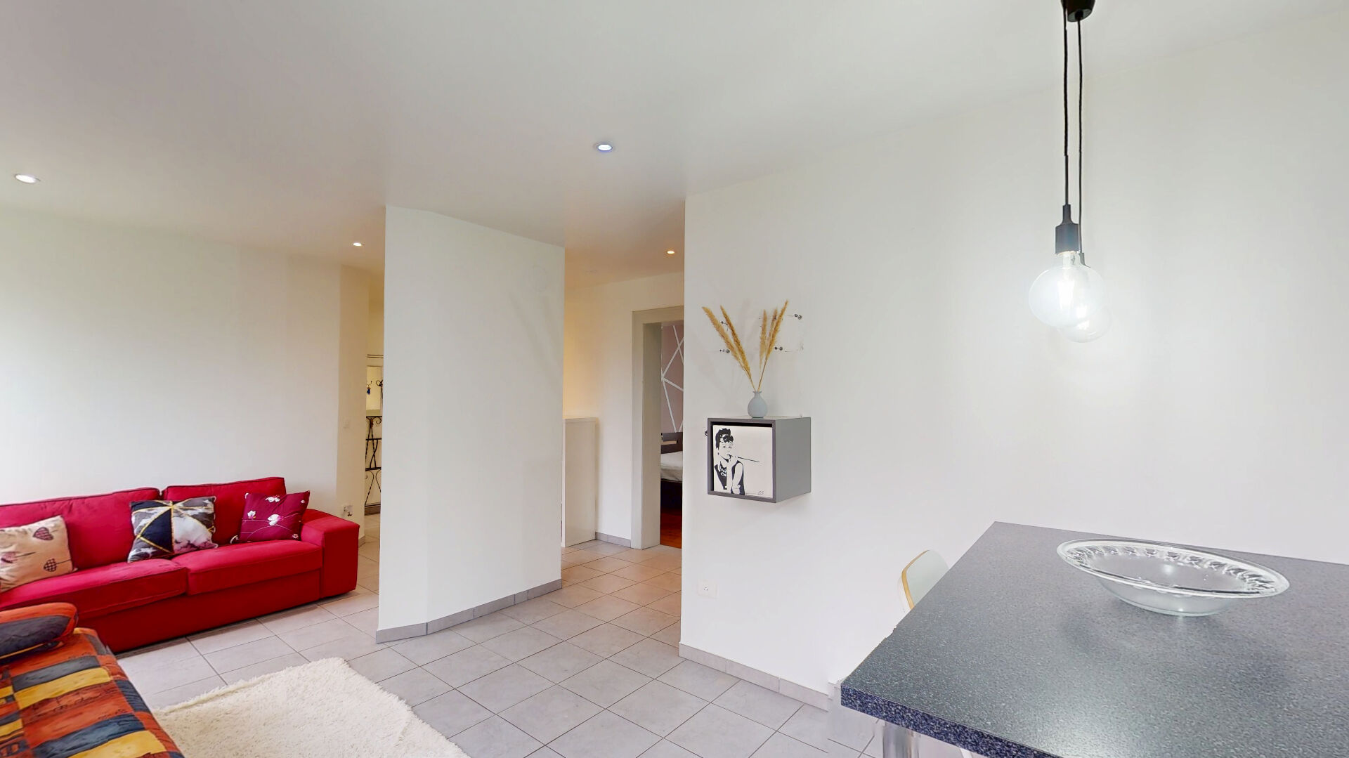 Appartement F3 meublé de 66.7 m2 au RDC ? Vue Jardin