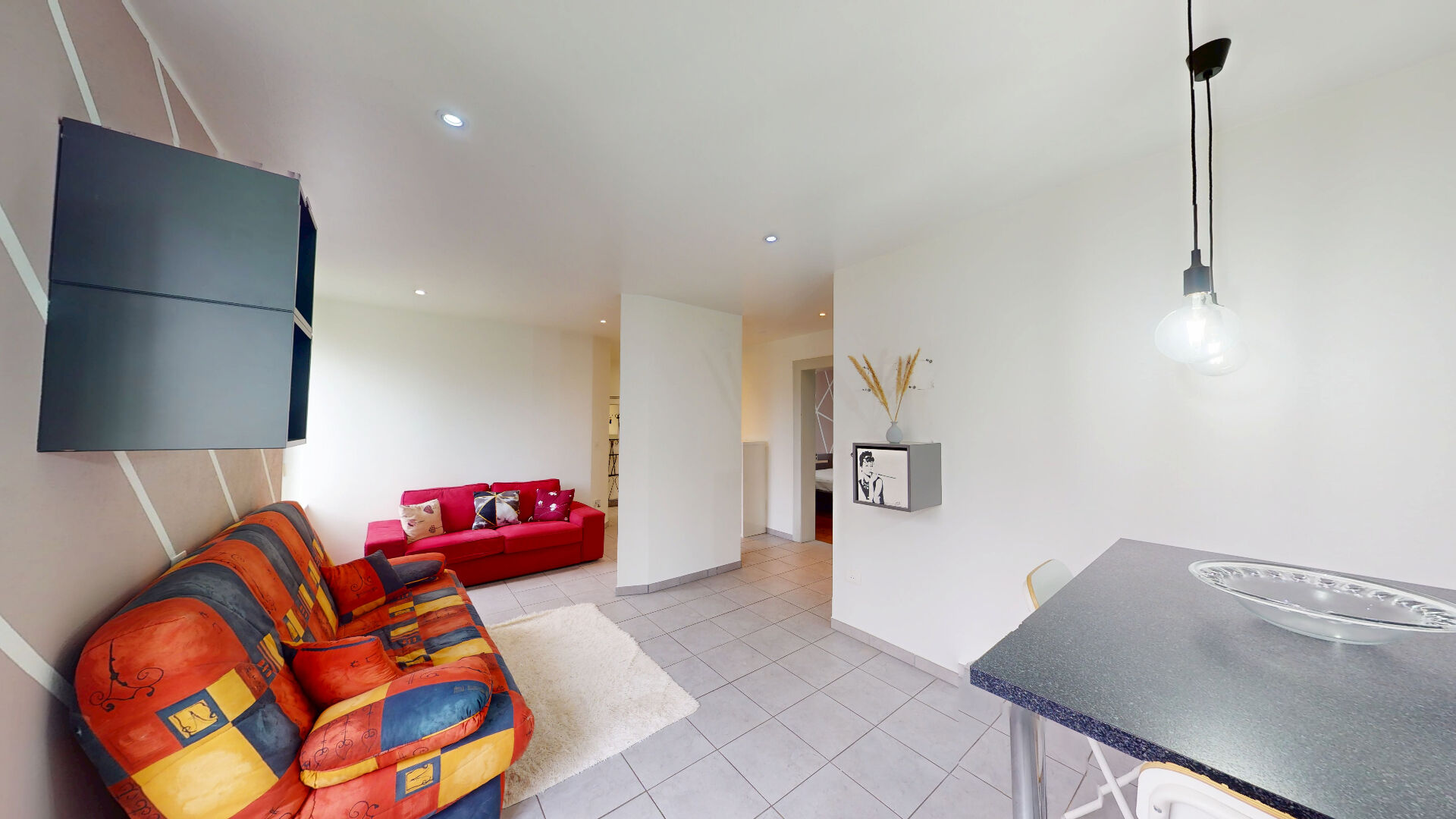 Appartement F3 meublé de 66.7 m2 au RDC ? Vue Jardin