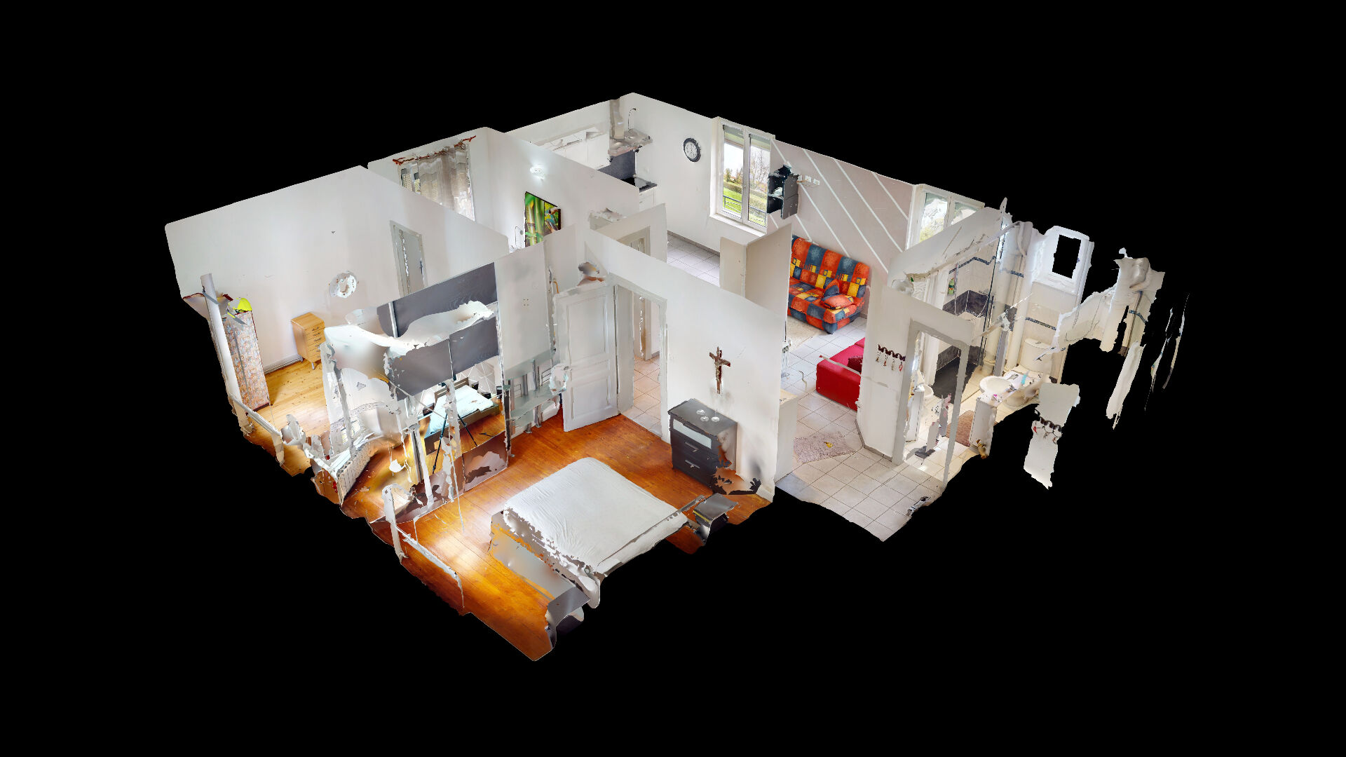 Appartement F3 meublé de 66.7 m2 au RDC ? Vue Jardin