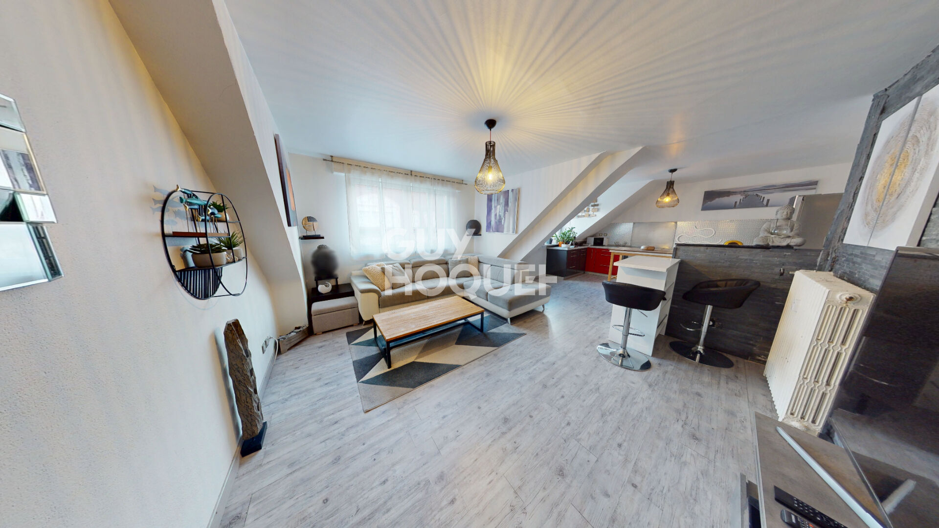 Appartement 3 pièces de 64 m² au Dernier étage et au Centre-ville de Mulhouse