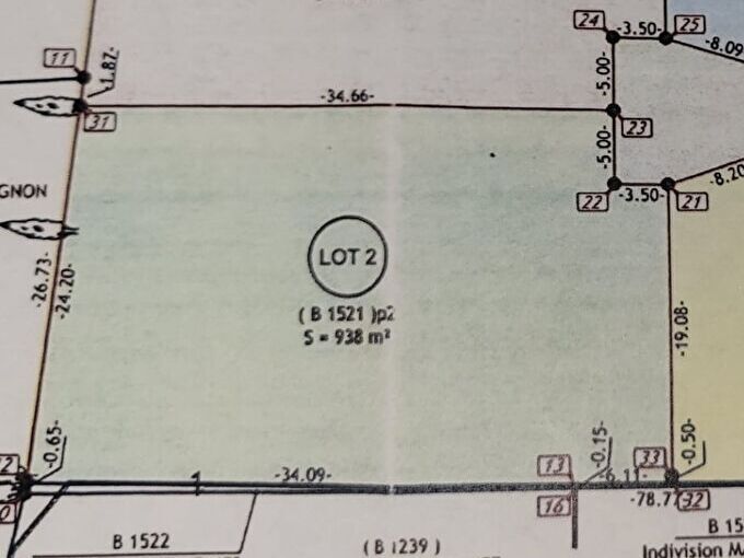 Terrain Castelnau D Aude 938 m2
