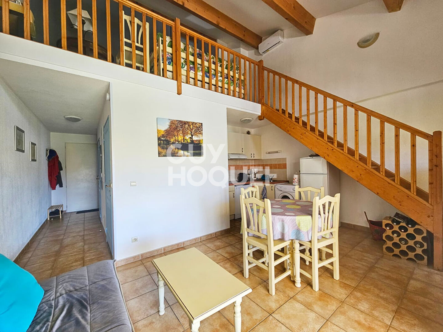 Villa T3 avec mezzanine, jardin, et parking. Résidence Port Minervois Homps.