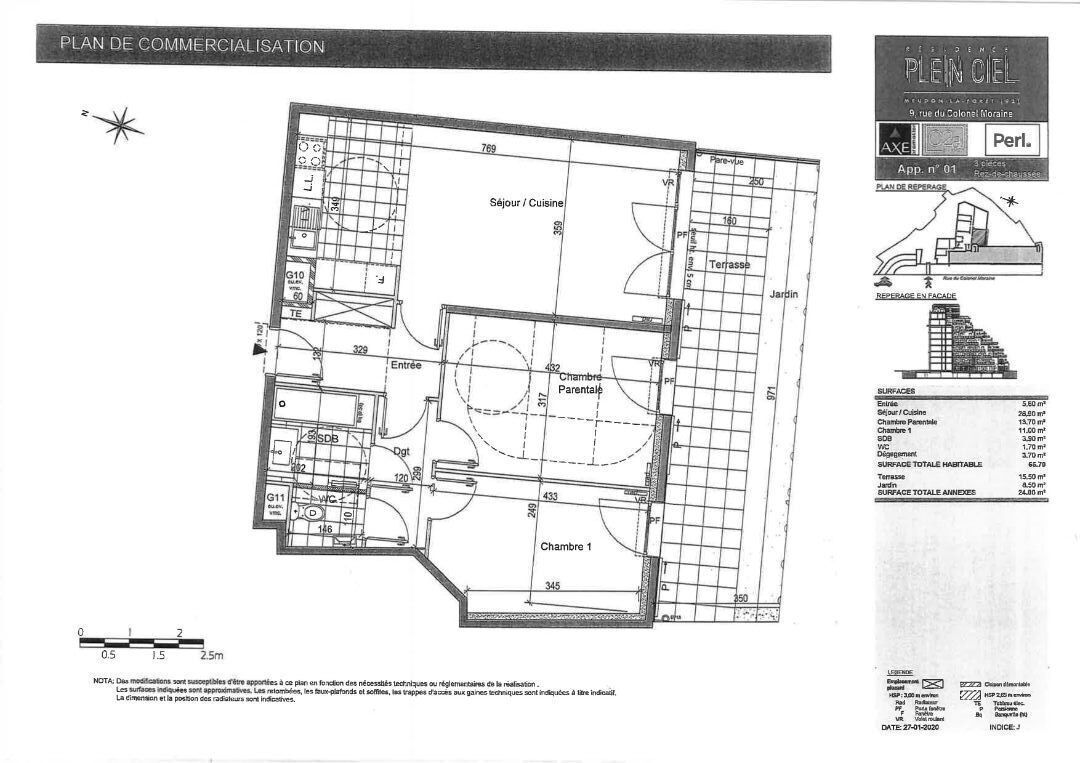 Appartement Meudon 3 pièces 66,70 m2
