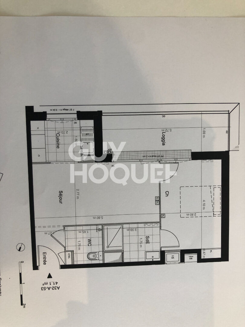 Appartement  2 pièce(s) 41.10 m2