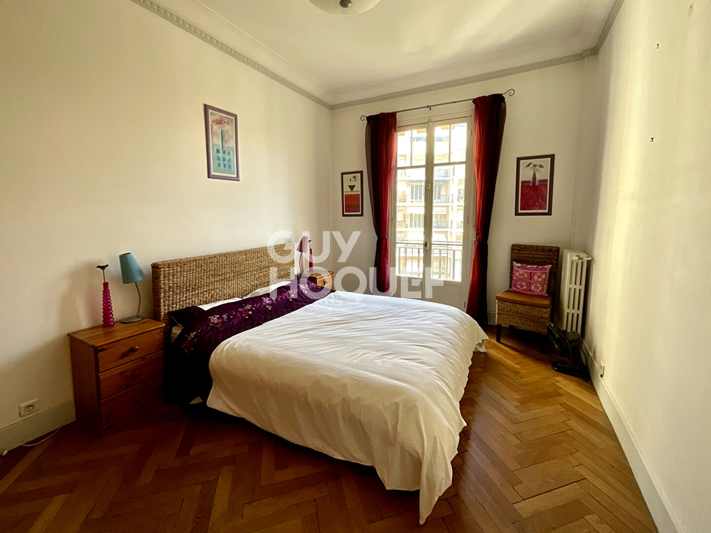 NICE MUSICIENS / SUPERBE 3P TRAVERSANT DE 87,60 m² AVEC 3 BALCONS / IMMEUBLE ART DÉCO