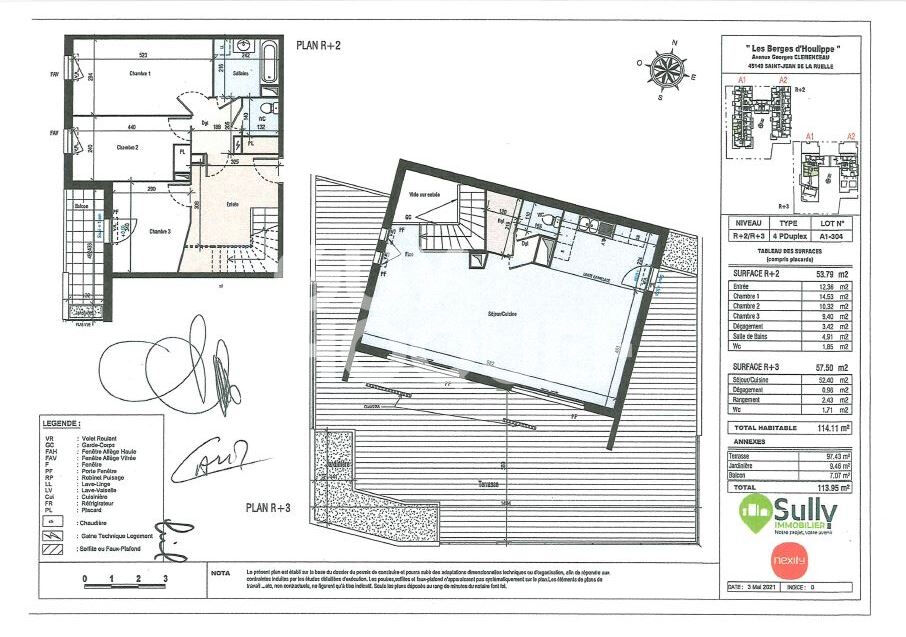 EN VENTE : appartement de 4 pièces (114 m²) à ORLEANS