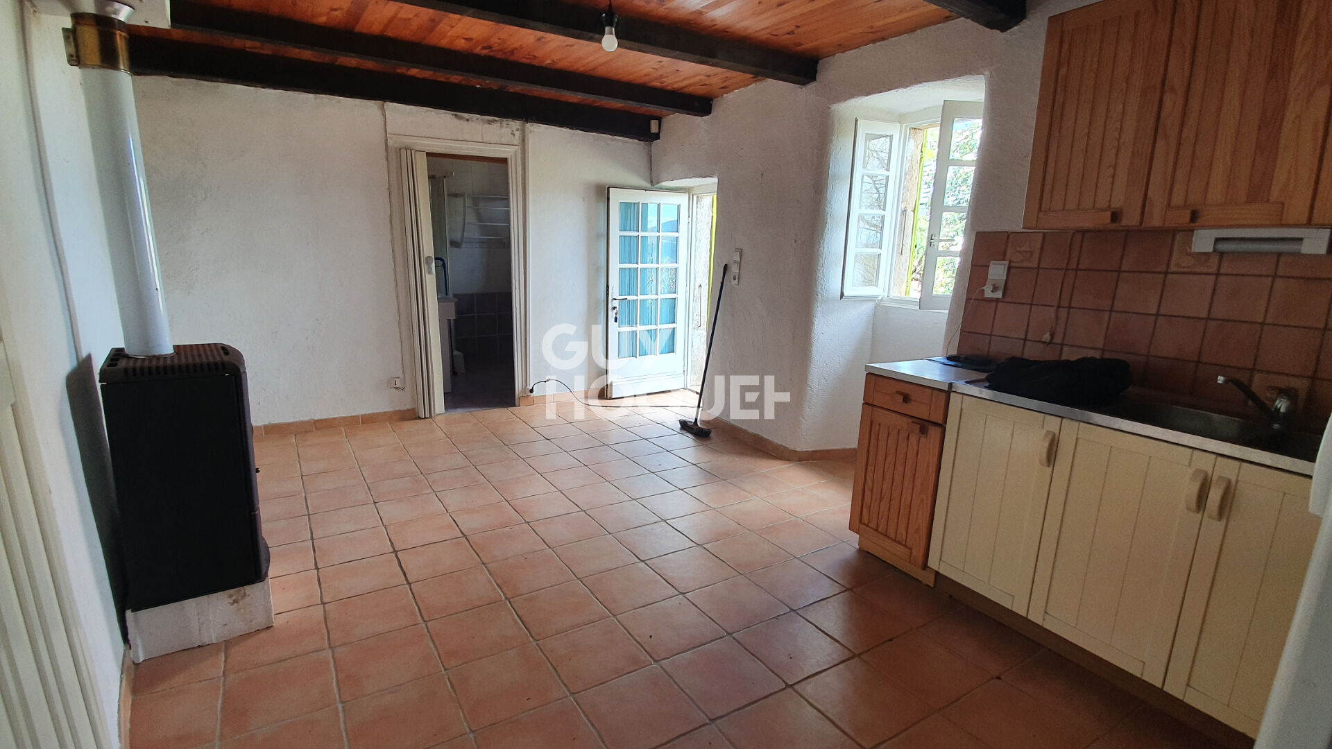 Maison et terrain constructible avec splendide vue à Pranles (proche Privas)