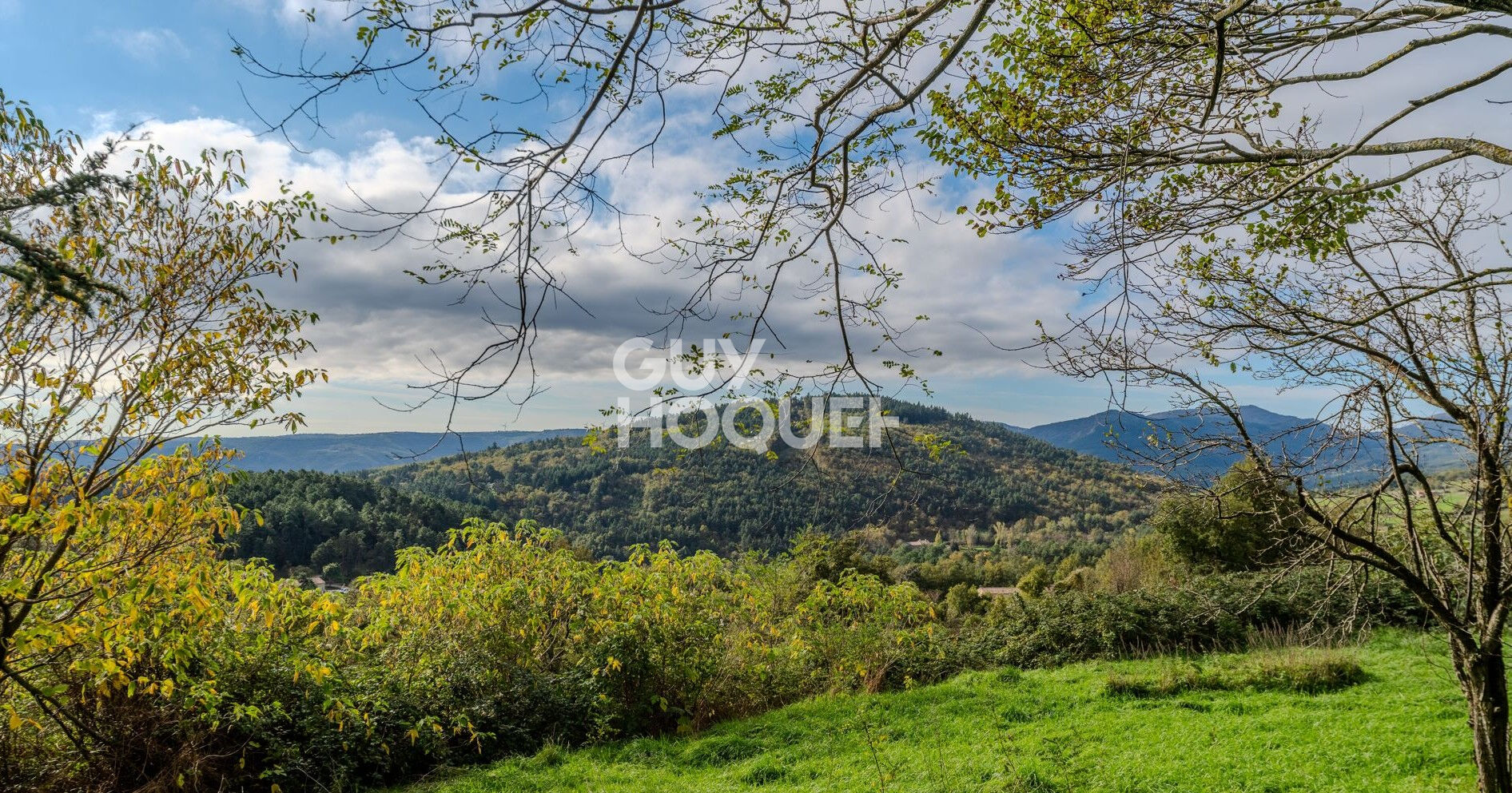 Maison et terrain constructible avec splendide vue à Pranles (proche Privas)