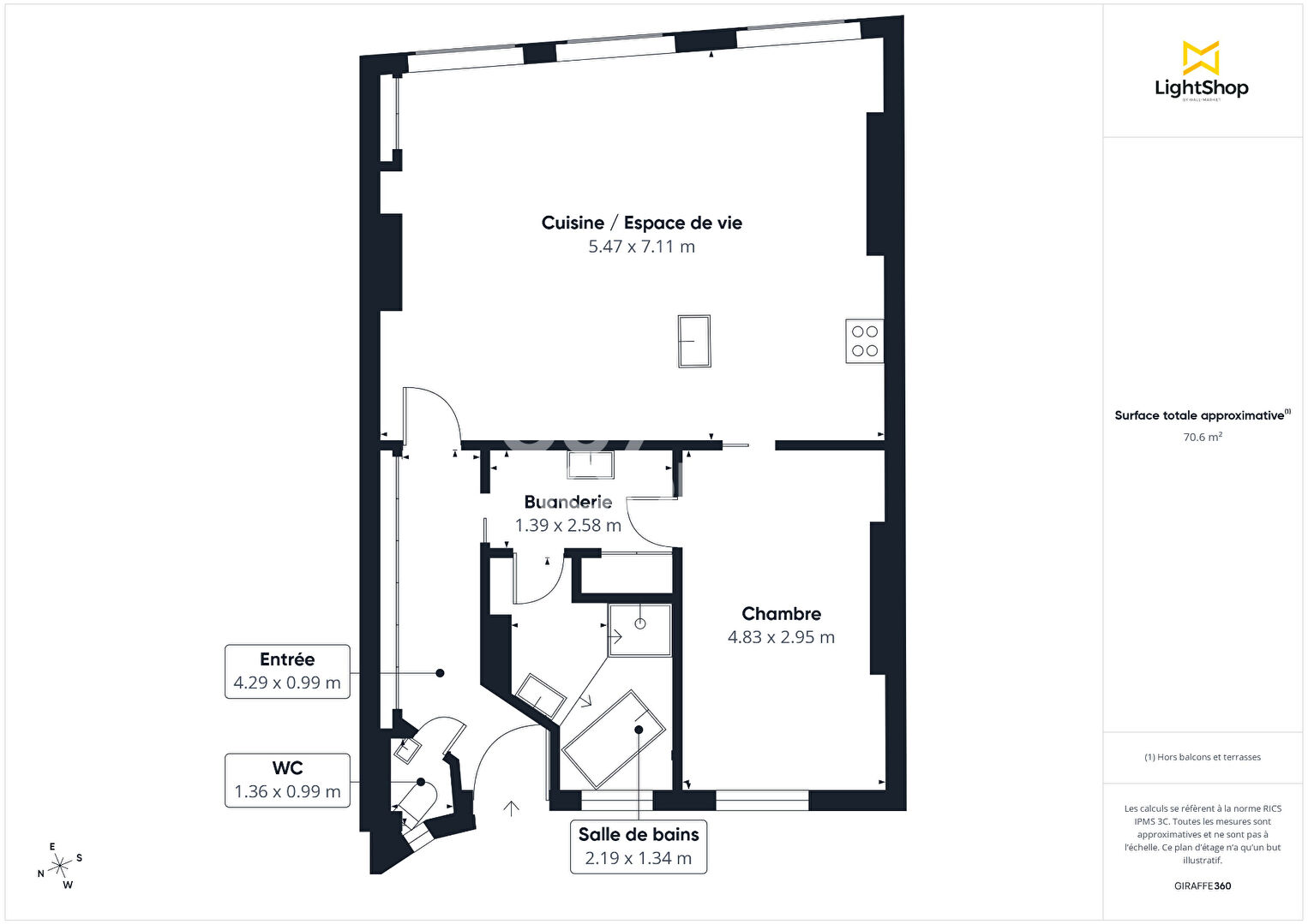 2/3 pièces - Paris 2ème