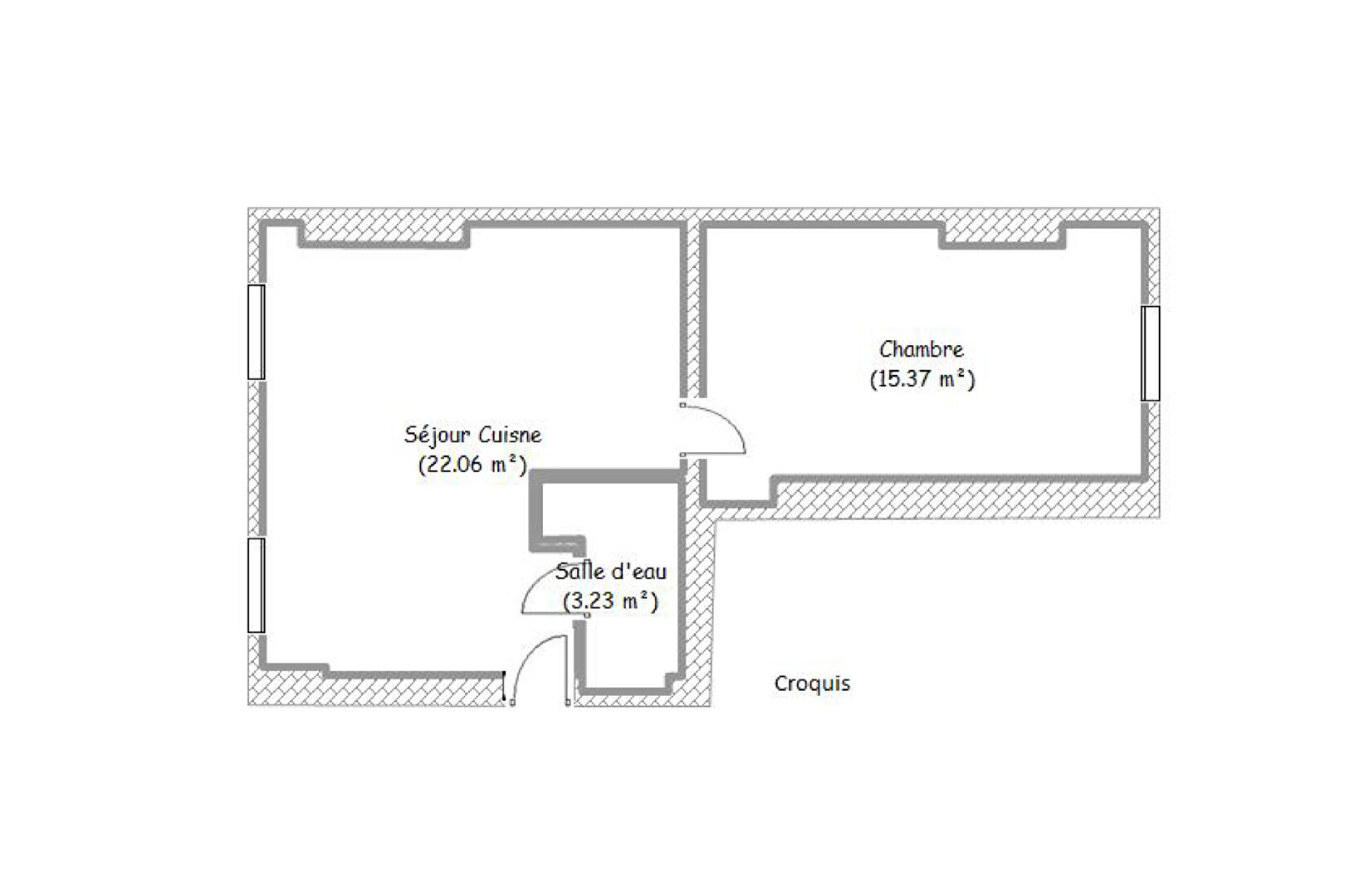 Appartement de 2 pièces