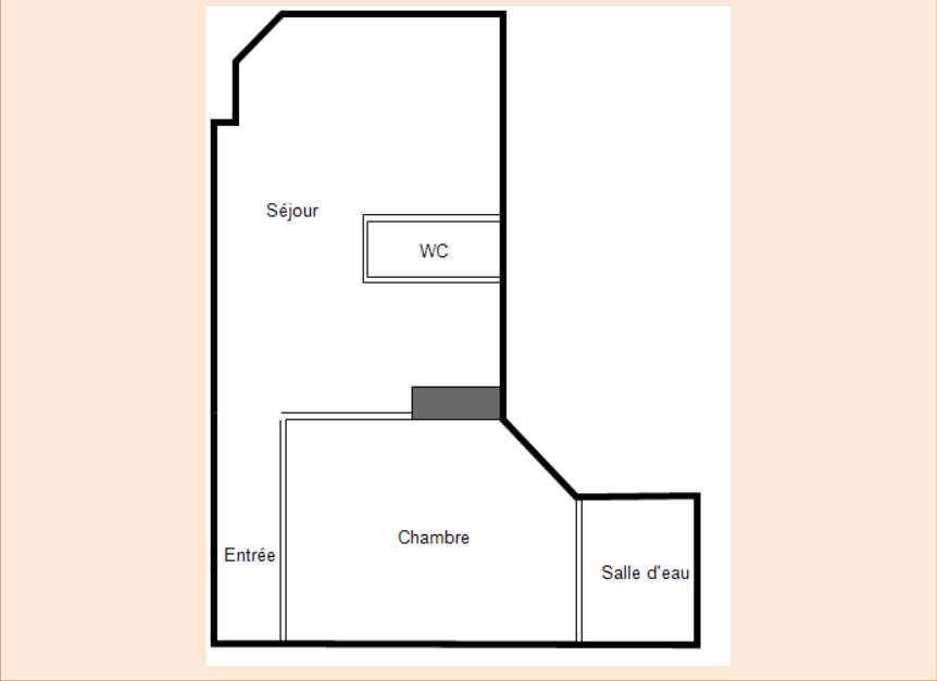 Paris Pyrénées/Jourdain - 2 pièce(s) - 43 m²