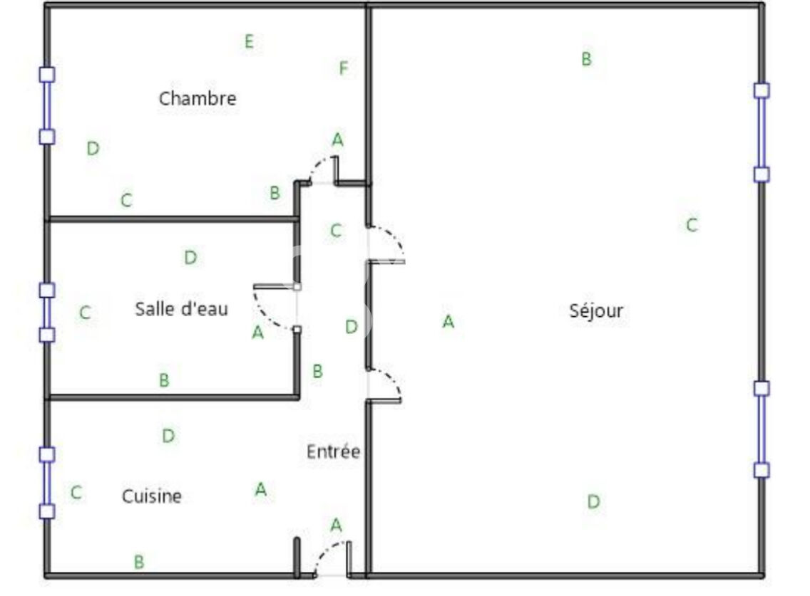 Rue Marsoulan Paris 2 pièce(s) 41.67 m2