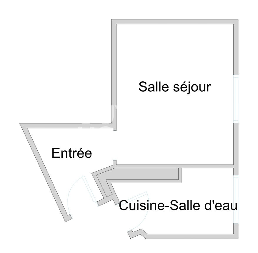 Studio en dernier étage avec ascenseur