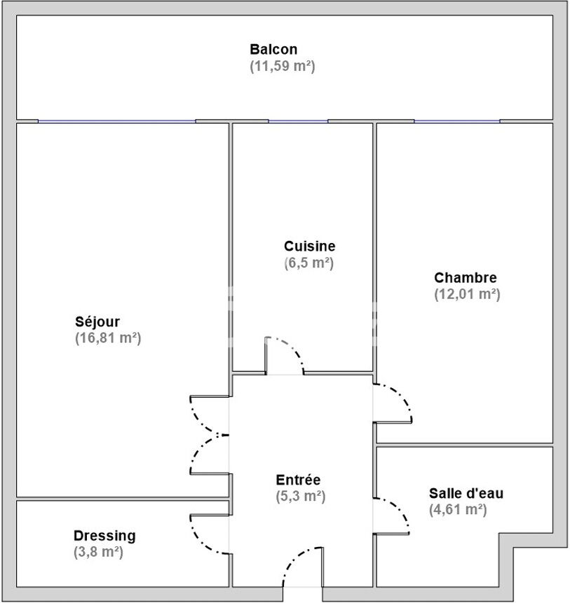 RARE 2 pièces en étage avec balcon