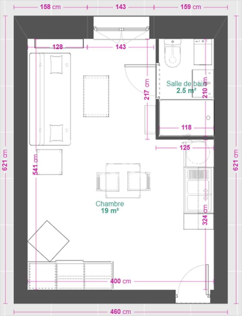Charmant studio sans perte d'espace - Place d'Italie