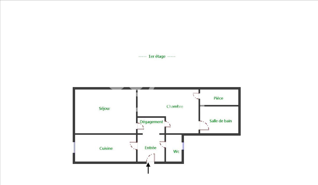 GRAND 2 PIÈCES DE 45m2 À RÉNOVER