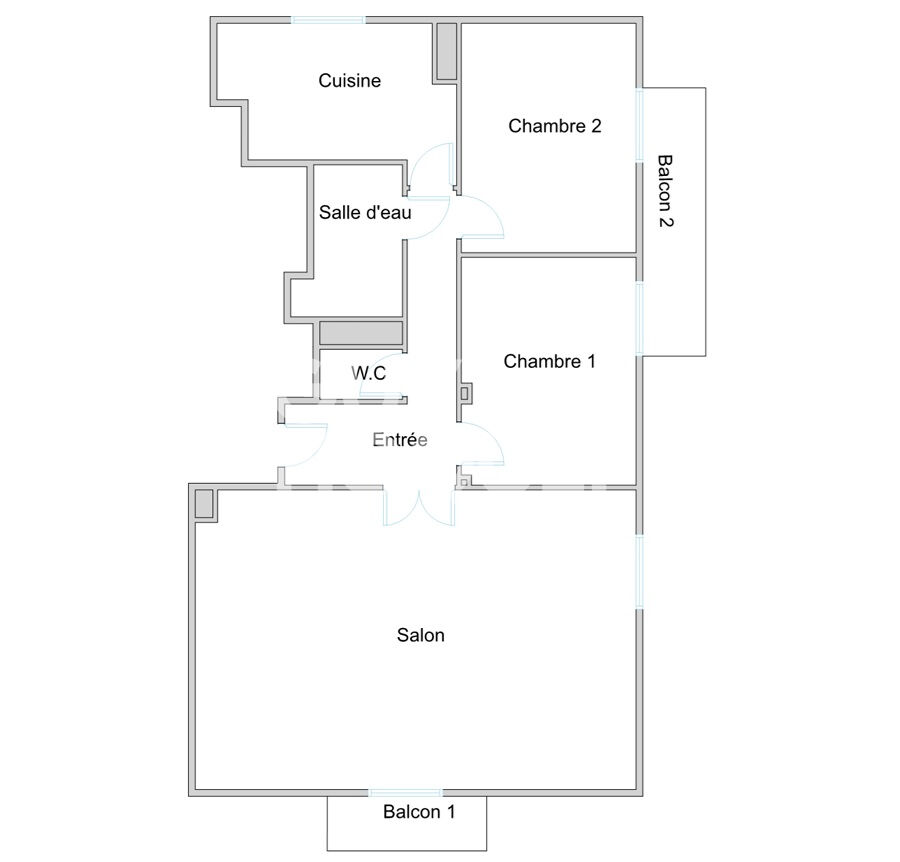 Trois pièces en étage très élevé - Vue dégagée - Lumineux et paisible