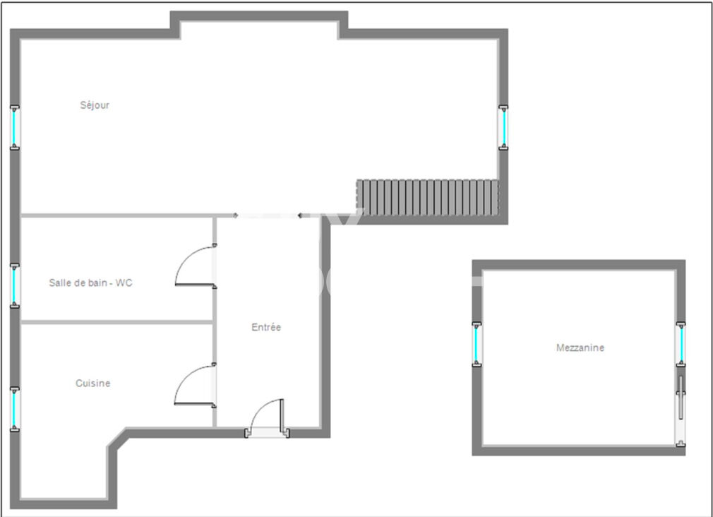 Appartement Paris 2 pièce(s) 43 m2