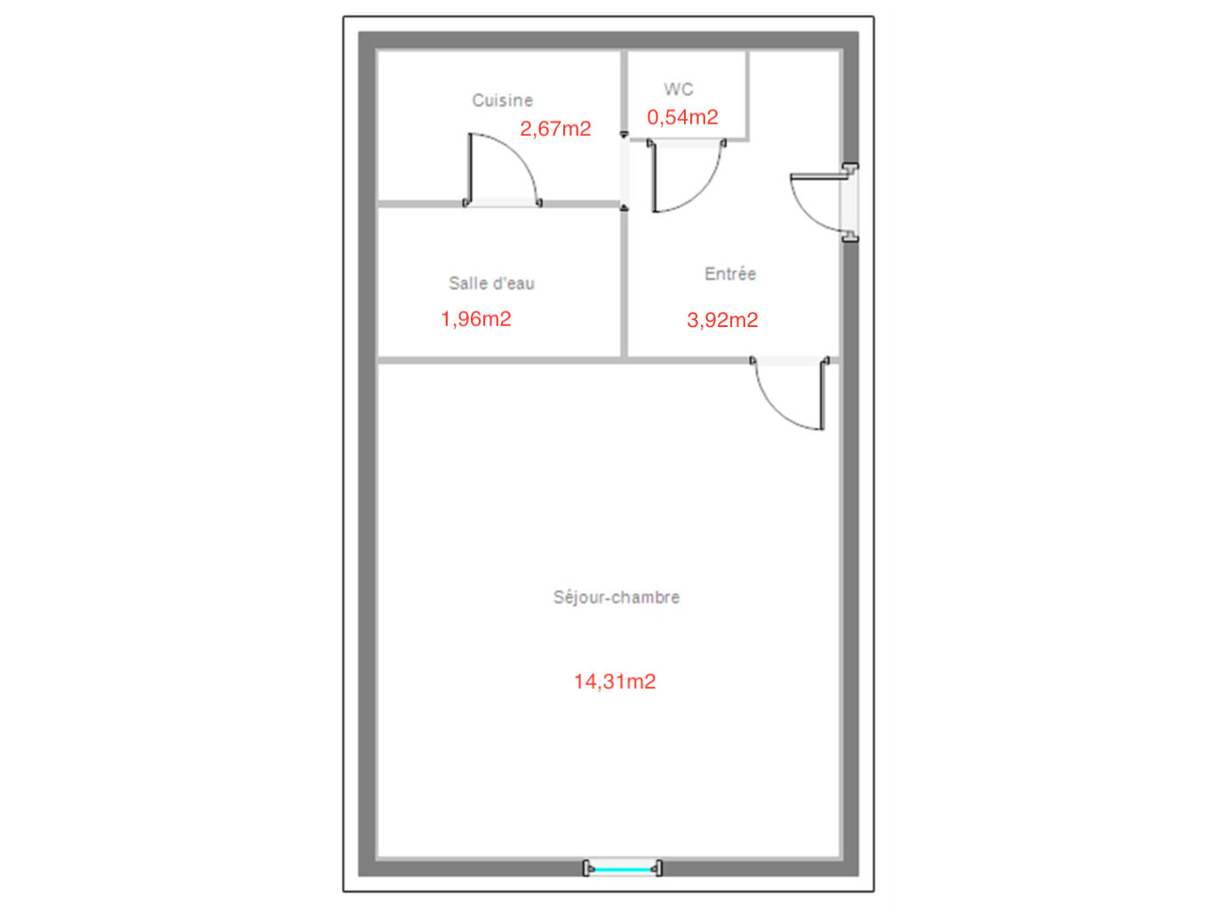 Charmant studio de 24m²