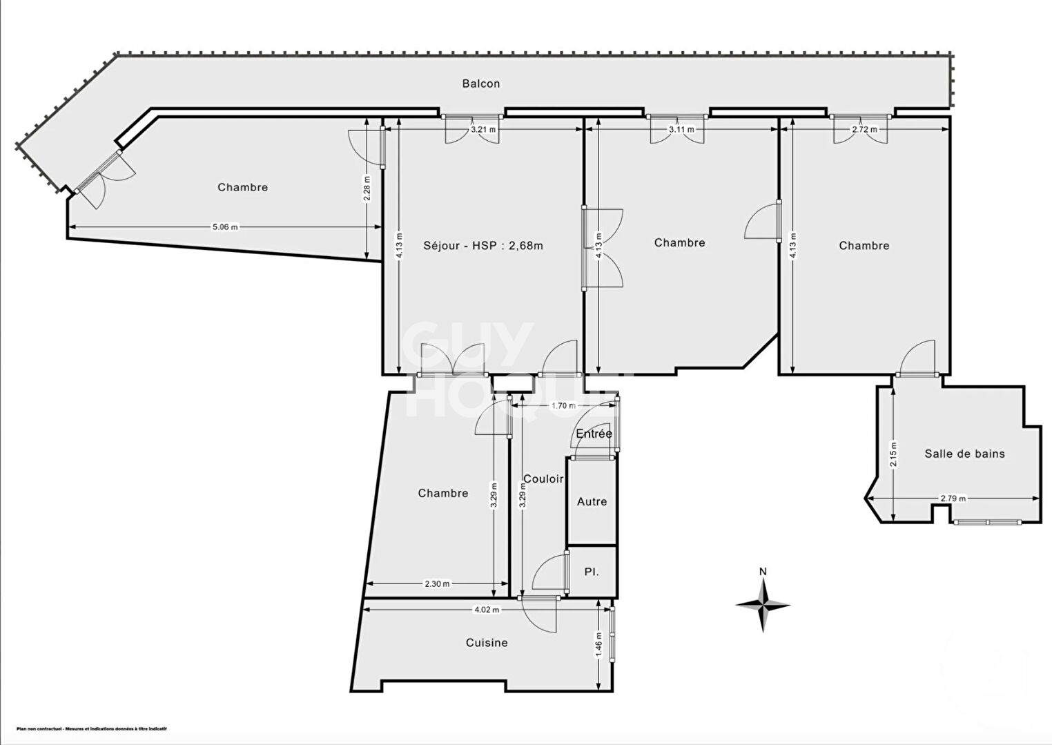 Appartement 4 pièces à vendre - 73 m2 - 10m2 de balcon filant