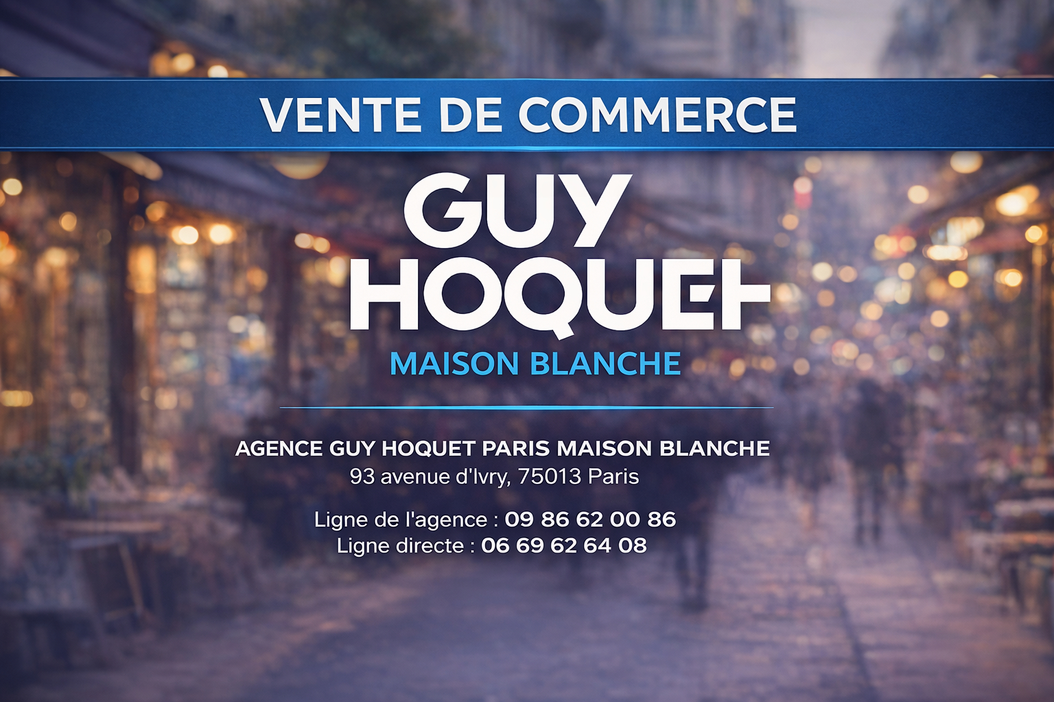 Fonds de commerce Paris 13ème Gobelins