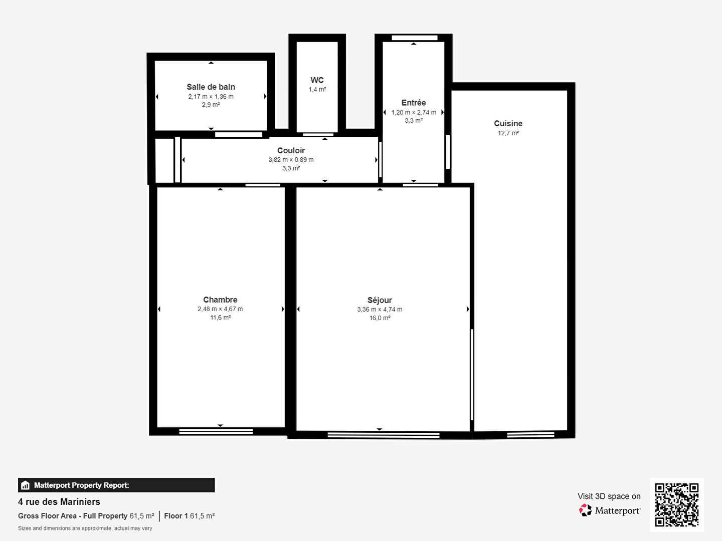 Appartement 2 pièce(s) 52.66 m2 meublé à Paris 14