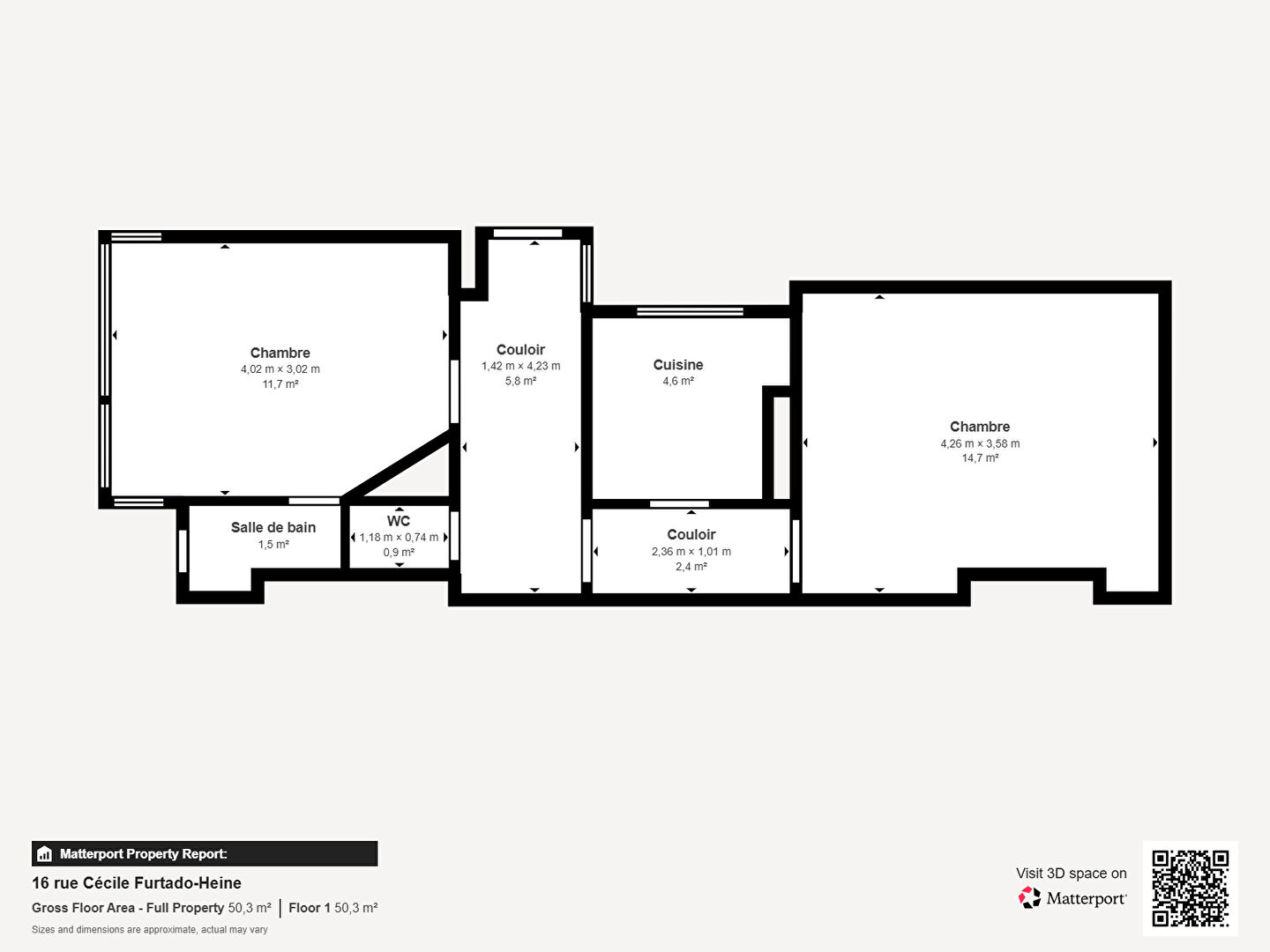 Appartement 2 pièces meublé  à louer à Paris - 41.40 m²