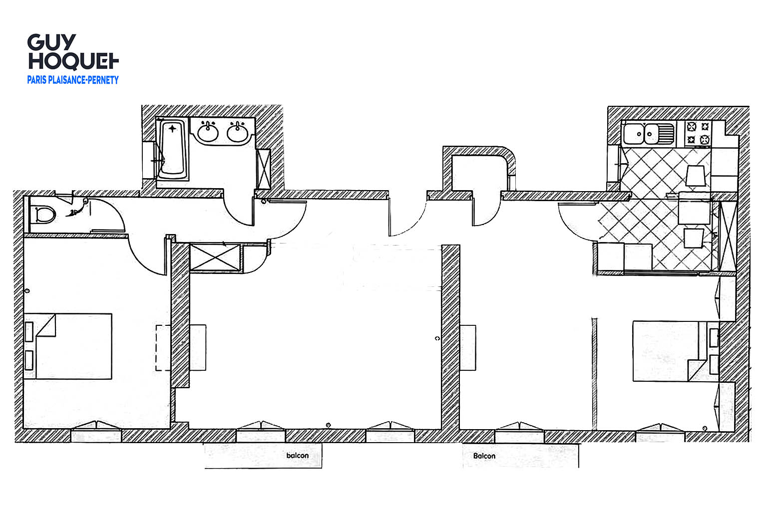 À vendre : Appartement 4 pièces + extérieurs à Paris - Référence V1051