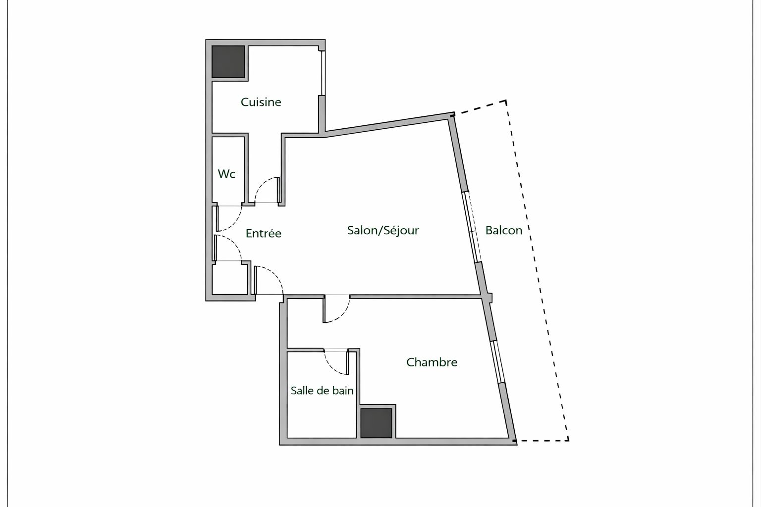 Appartement 2 pièces à vendre à Paris 14ème - Dernier étage avec balcon
