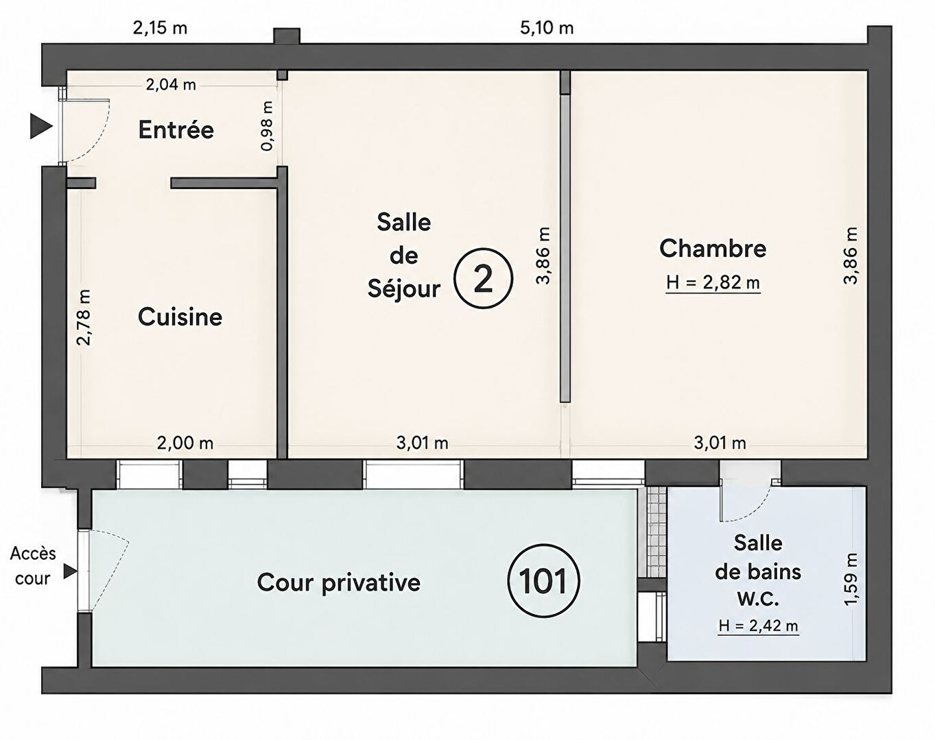Appartement 2 pièces avec terrasse à vendre à Paris