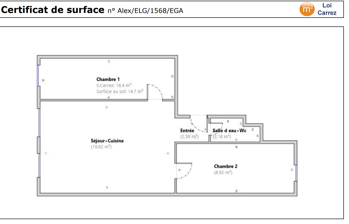 Appartement  3 pièce(s) 48.70 m2