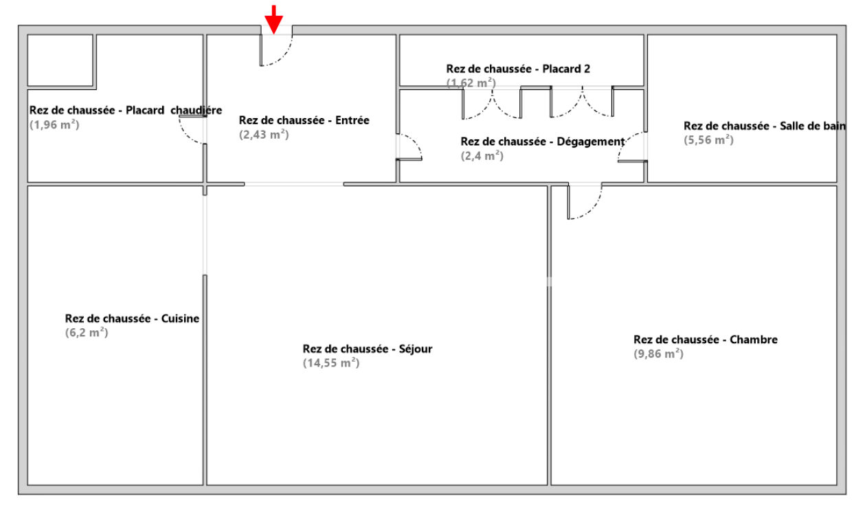 2 pièce(s) 45 m2 / Gambetta / Sur Jardin