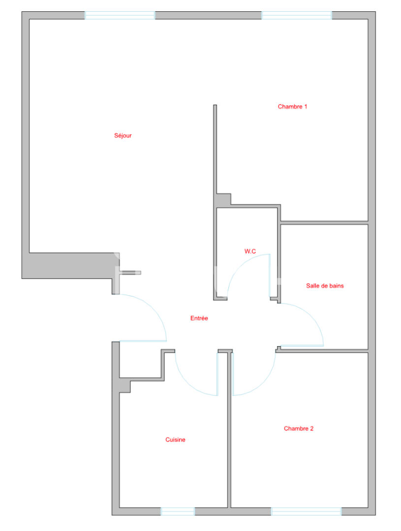 APPARTEMENT  2/3 PIECES  de 50m2 - PARIS 15°PARC G.BRASSENS - A RENOVER