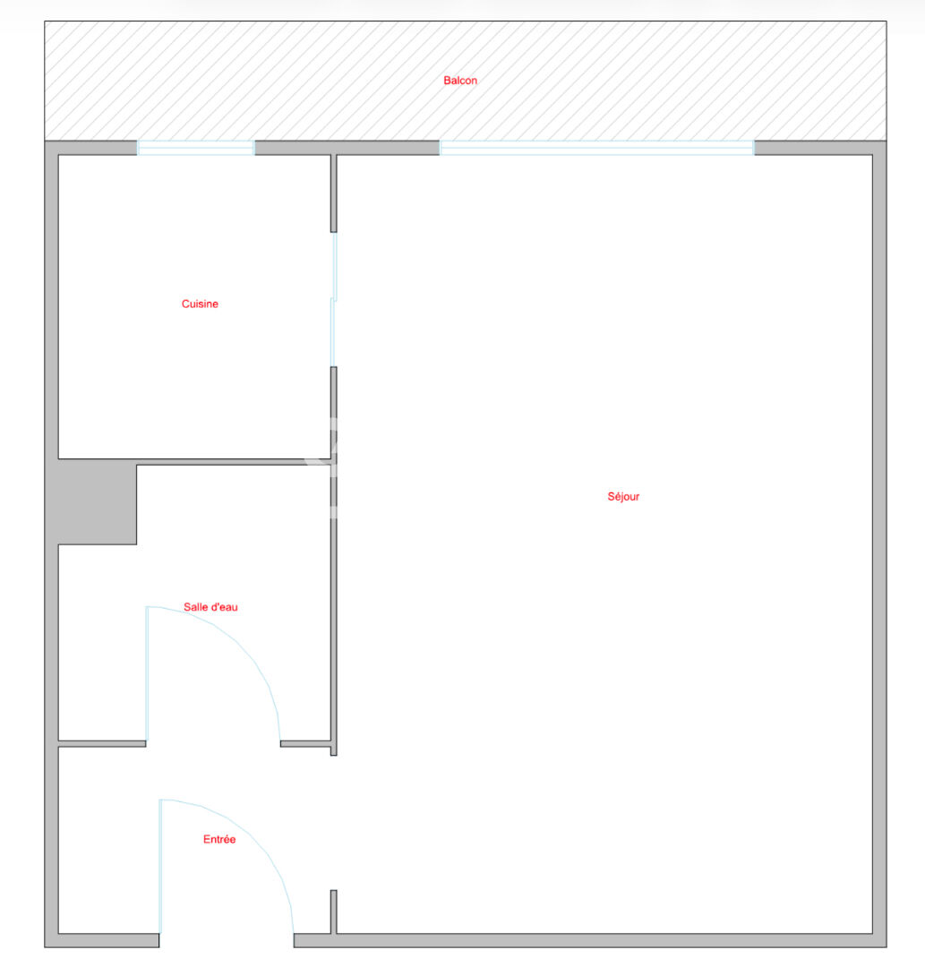 Studio 31,21 m2 -avec balcon - Paris 19ème.