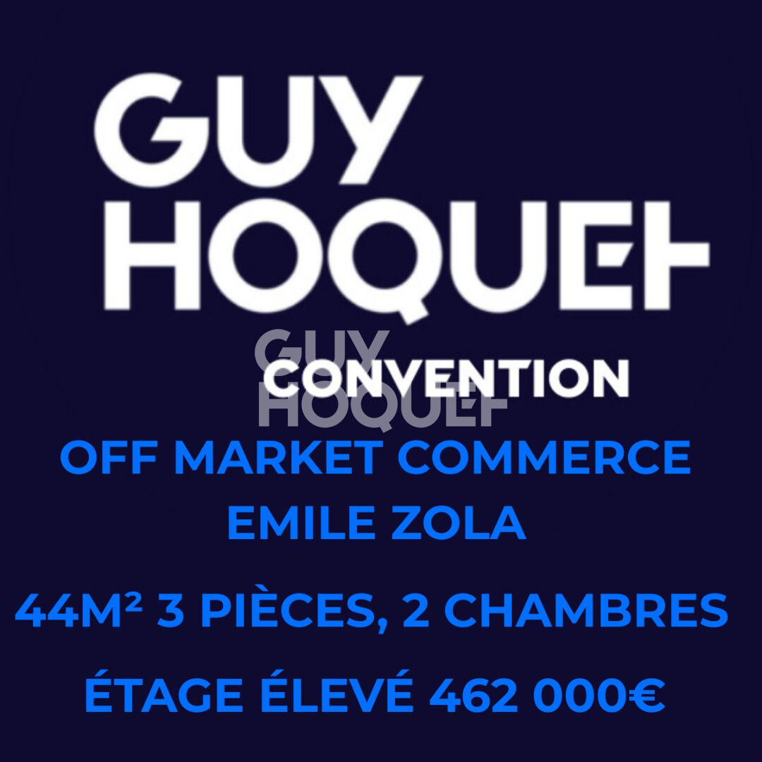 75015 COMMERCE / EMILE ZOLA - DERNIER ETAGE 3 PIECES 44M²