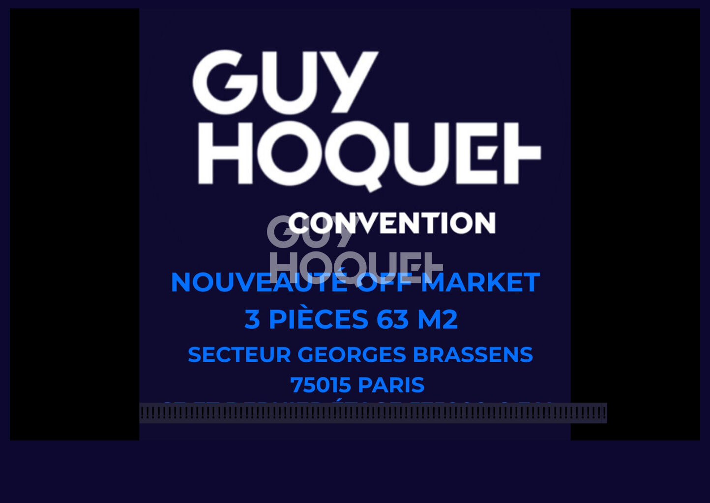 75015 GEORGE BRASSENS - 3 PIÈCES 2 CHAMBRES 63M² AVEC BALCON