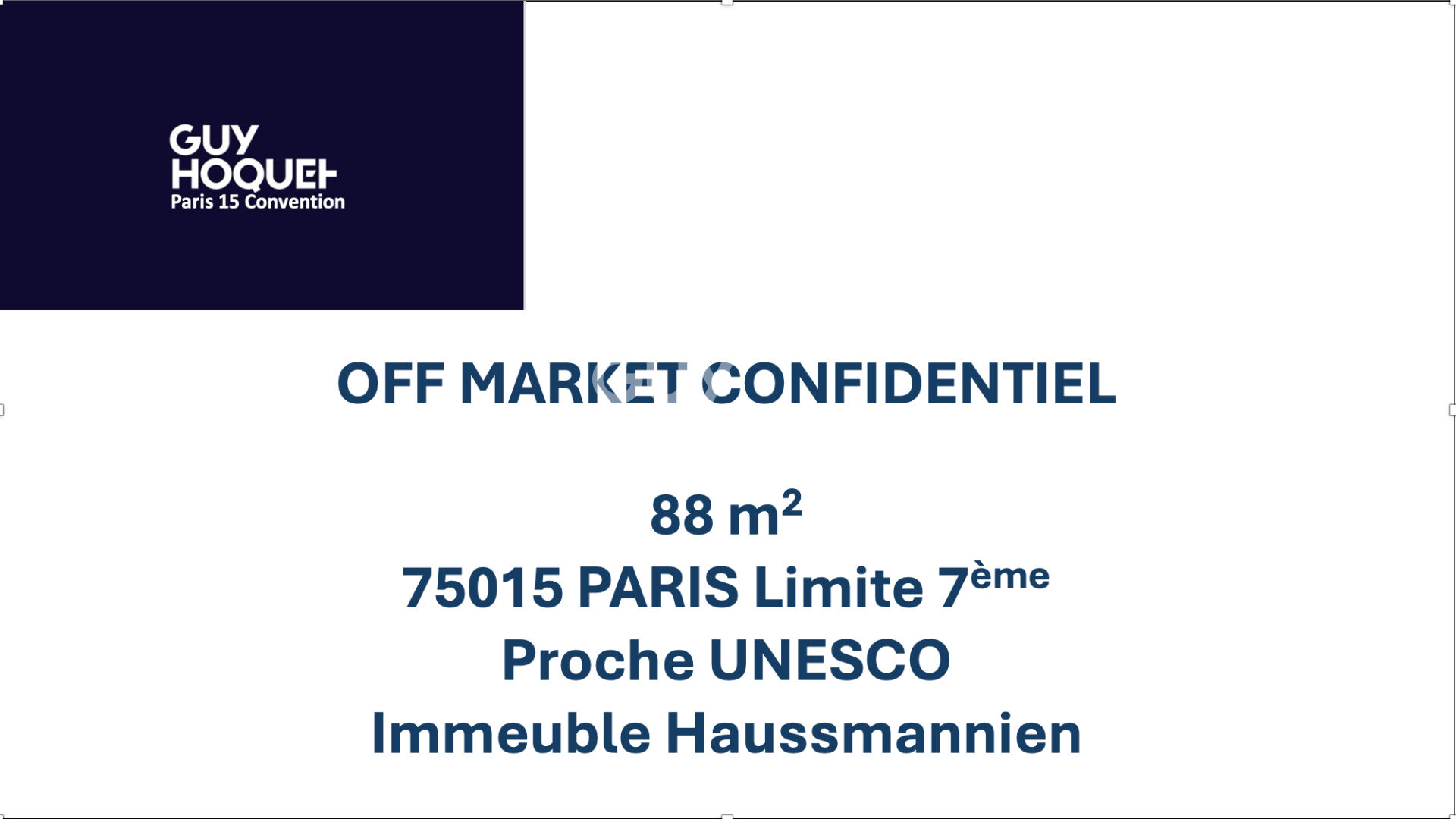 Appartement de caractère 4 pièces - Avenue de Ségur, Paris 15e