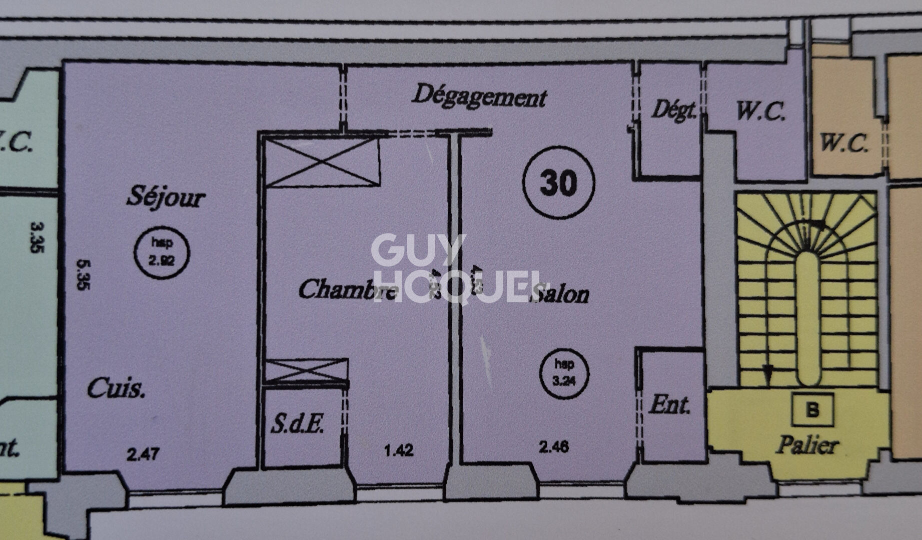 Appartement Paris 2 pièce(s) 47.80 m2