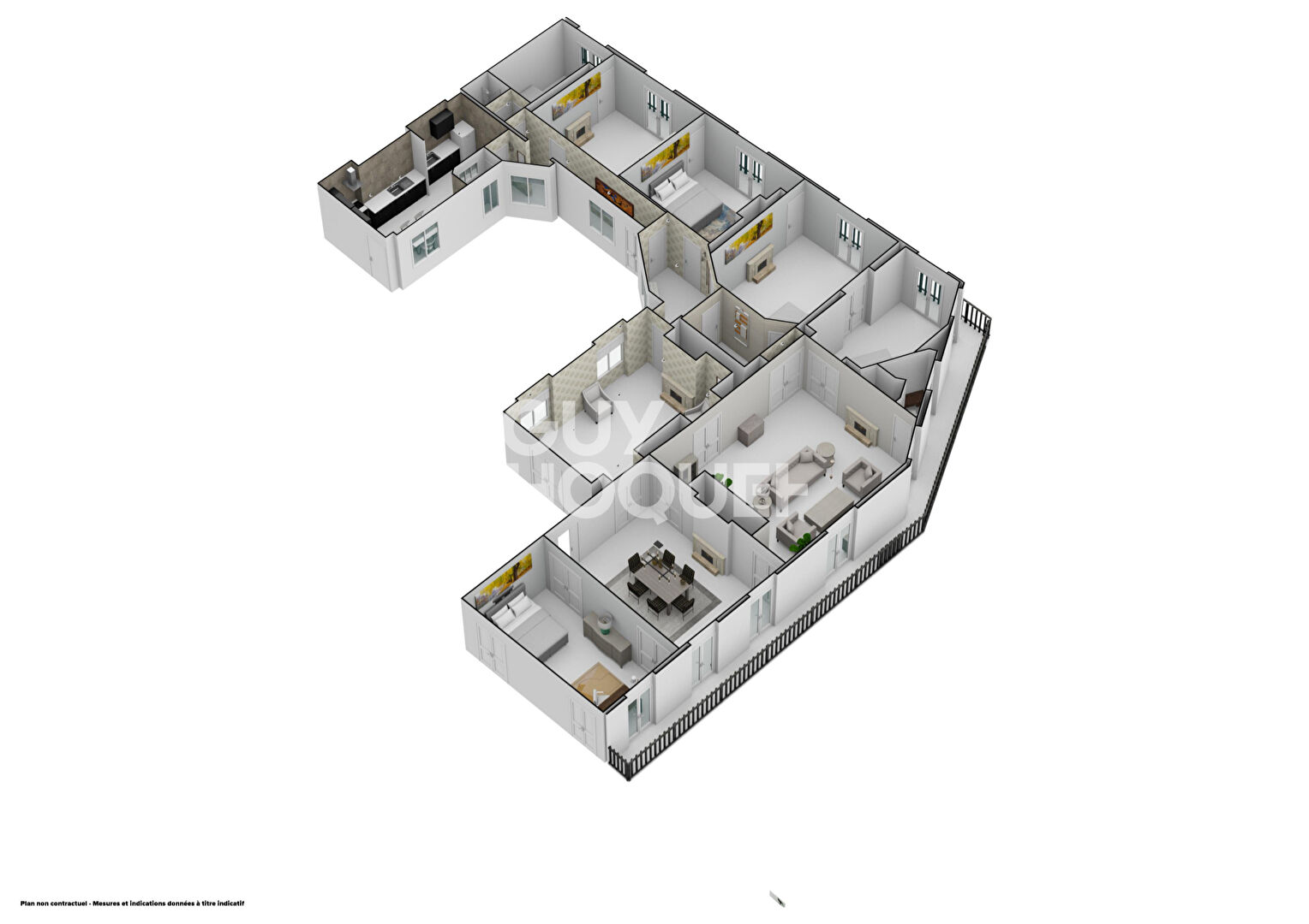 APPARTEMENT A RENOVER - 8 PIECES (231 m²) + BALCON (23 m²) - PARIS 9 CADET