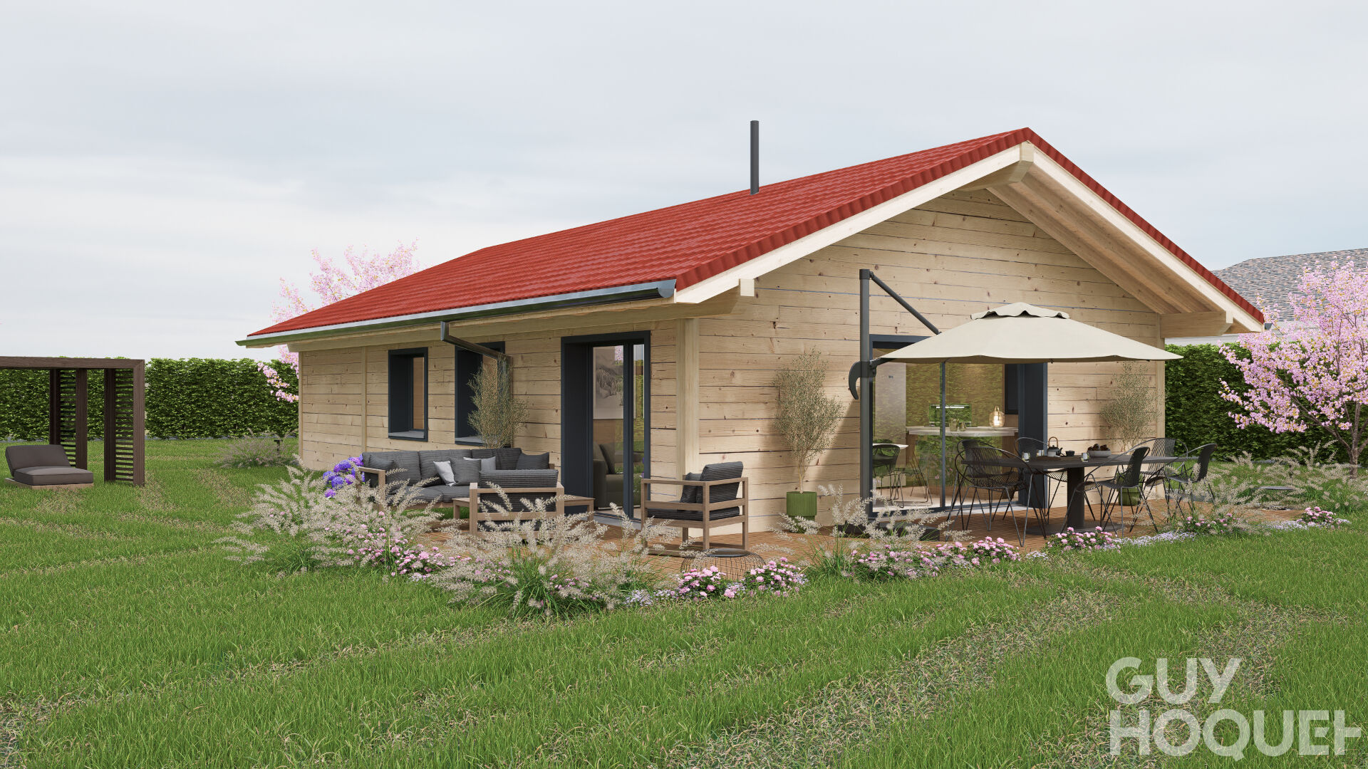 Maison neuve en construction L'Hôpital du Grosbois