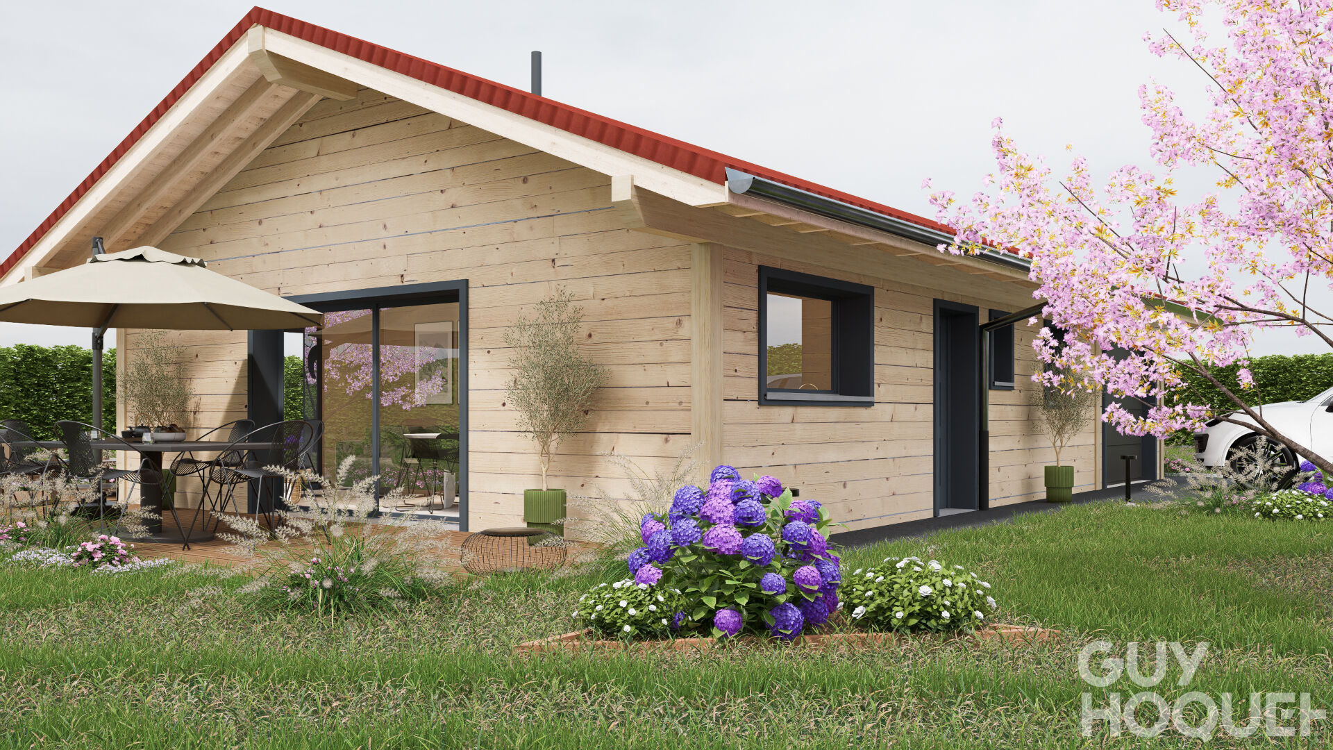 Maison neuve en construction L'Hôpital du Grosbois