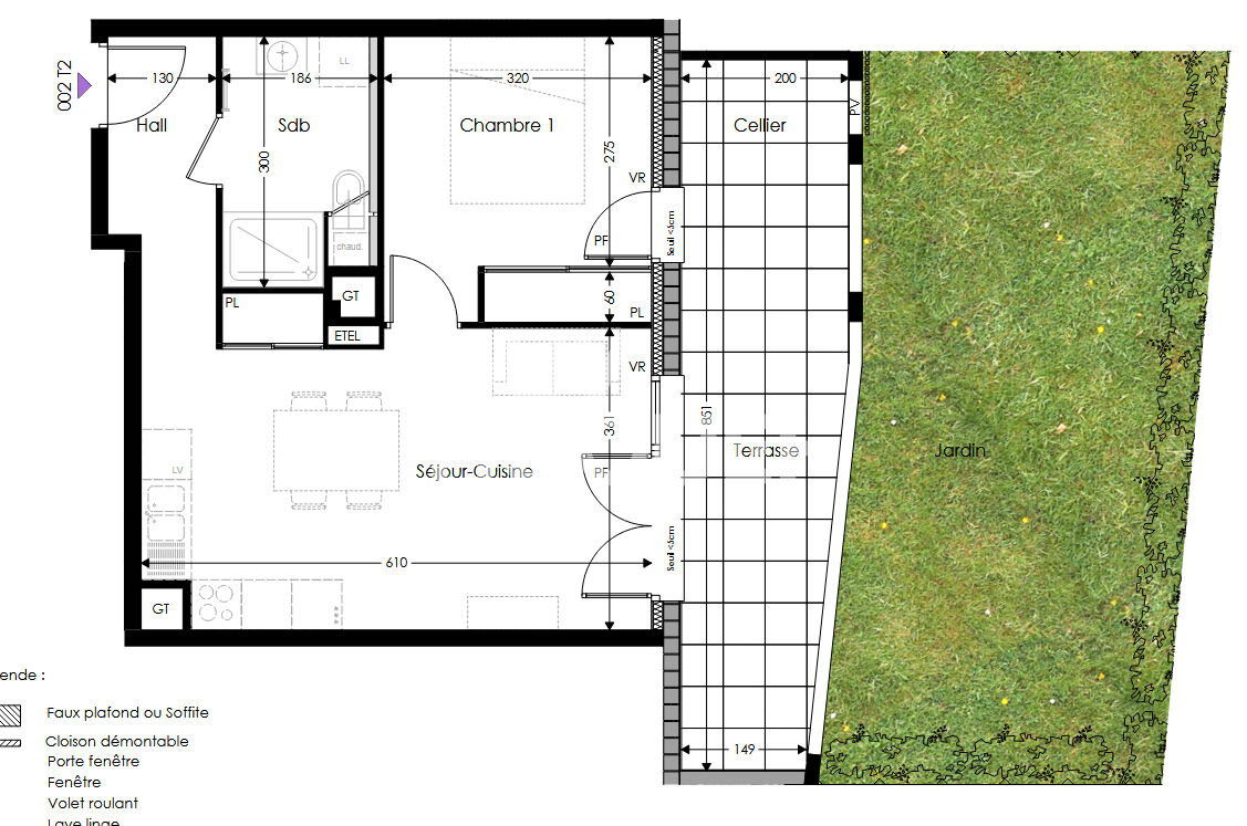 Appartement  2 pièce(s)