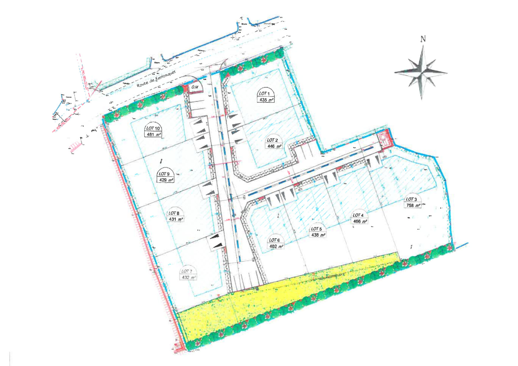 Terrain Nevez  431 m2