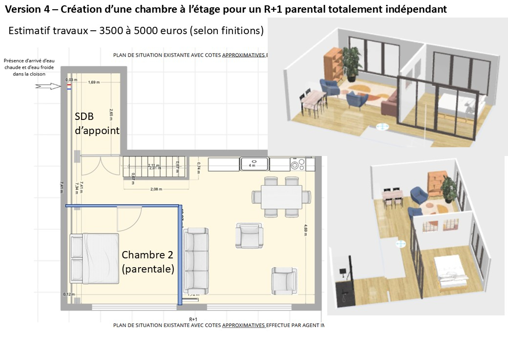 Duplex type Loft, 3 pièces LES LILAS