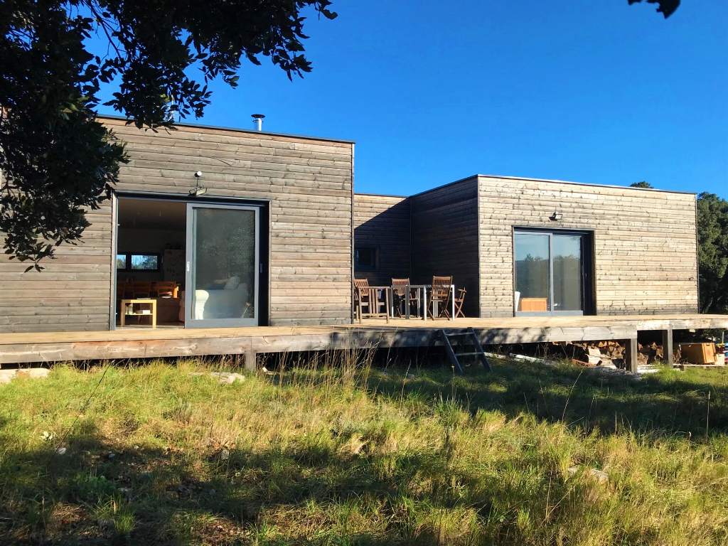 Causse de la Selle Maison T4 contemporaine plain pied bardage en bois