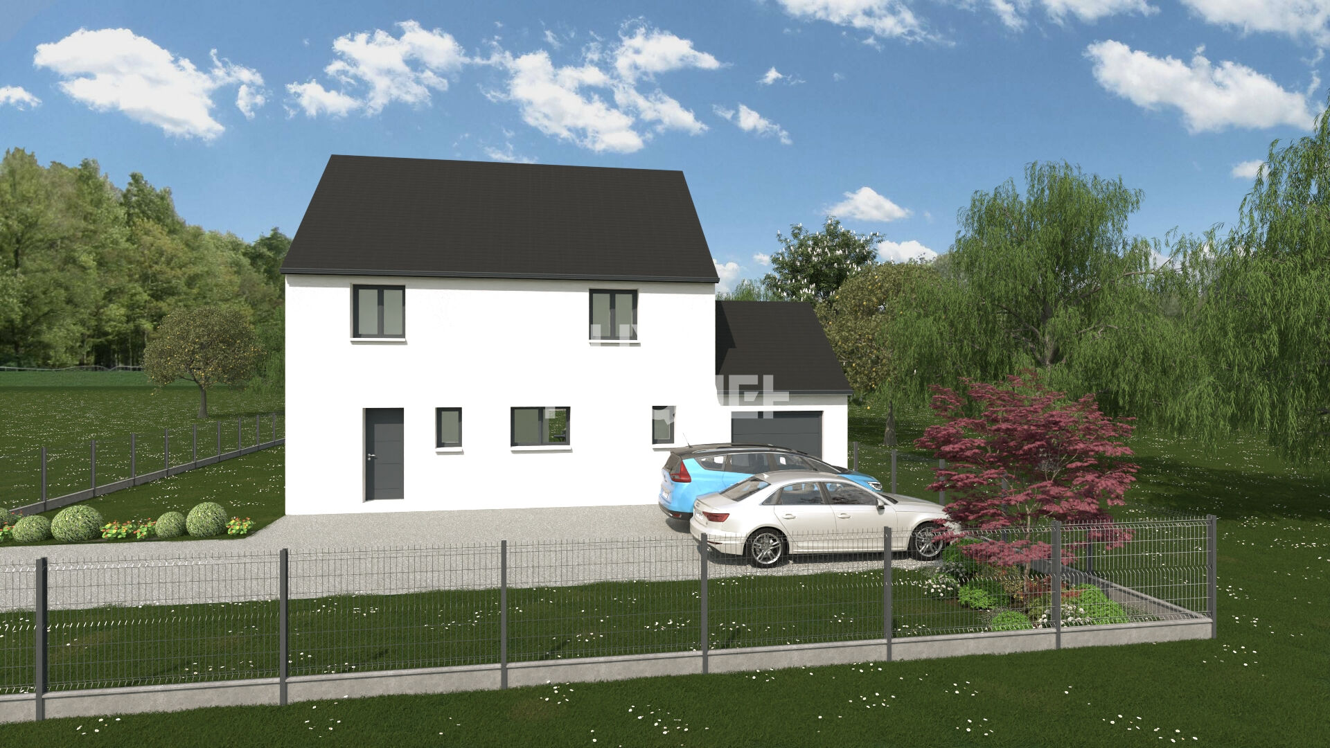 Terrain  viabilisé de 1058 m2 Azay sur Cher